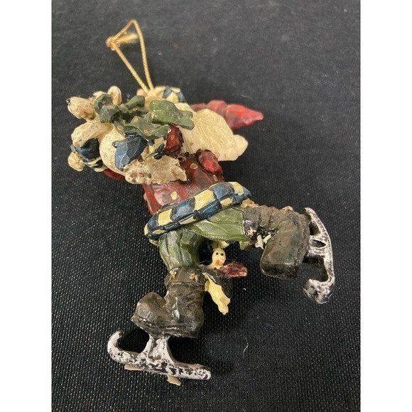 1998 Boyds Santa Ice Skating Ornament Vintage Christmas‎ Holiday Tree Decoration - Picture 7 of 7